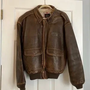 ジャケット・アウター vintage leather blouson type A2 brown L Vintage Leather Jacket Type G-1 U.S.A.A.F Army Bomber Jacket